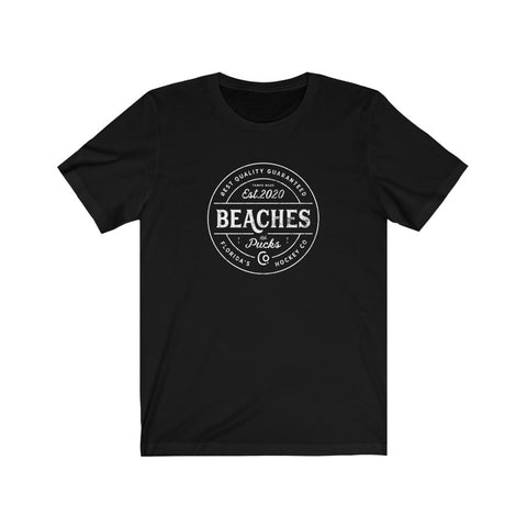 BEACHES AND PUCKS TEE